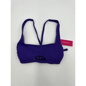 Xhilaration‎ Women's Purple Ribbed Cutout Bralette Bikini Top Size XS NWT